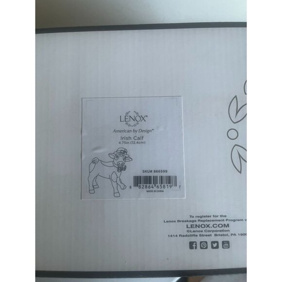 Lenox Irish Calf Figurine Porcelain Handcrafted & Gold Accented New in Box COA - Picture 2 of 6